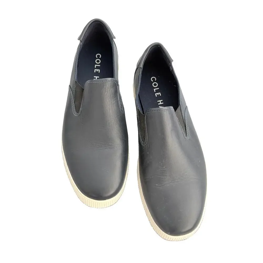 Cole Haan Mens Nantucket 2 Navy Slip on Loafers White Out Sole Shoes 12 Peacoat